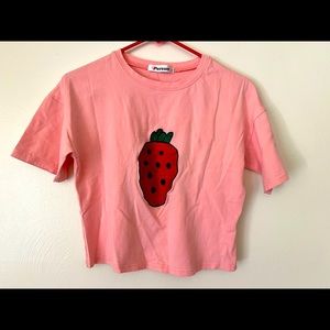 Persun Pink Strawberry Shirt